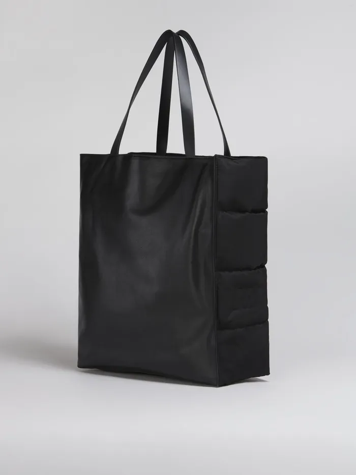 Marni Museo Soft Large Bag In Nylon Black Womens Shopping Bags Marni Museo Soft Large Bag In Nylon Black Womens Shopping Bags