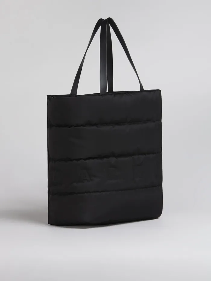Marni Museo Soft Large Bag In Nylon Black Womens Shopping Bags Marni Museo Soft Large Bag In Nylon Black Womens Shopping Bags