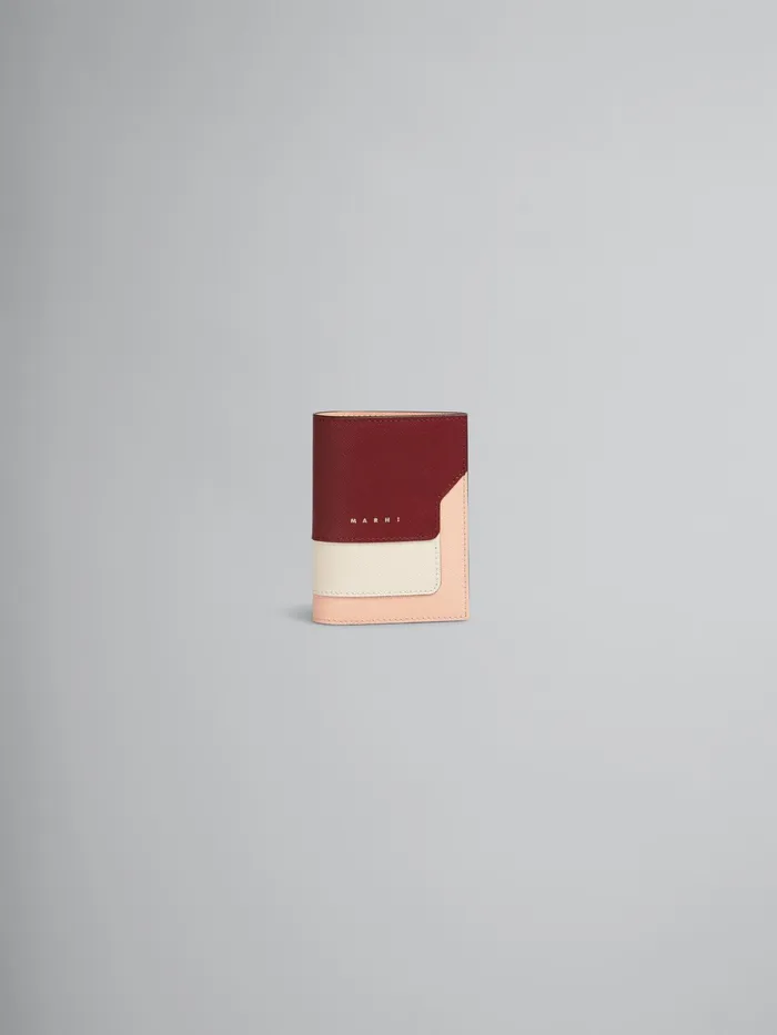 Marni Red White And Pink Saffiano Leather Bifold Wallet China Red Womens Wallets and Small Leather Goods Marni Red White And Pink Saffiano Leather Bifold Wallet China Red Womens Wallets and Small Leather Goods