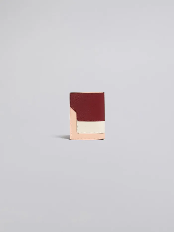 Marni Red White And Pink Saffiano Leather Bifold Wallet China Red Womens Wallets and Small Leather Goods Marni Red White And Pink Saffiano Leather Bifold Wallet China Red Womens Wallets and Small Leather Goods