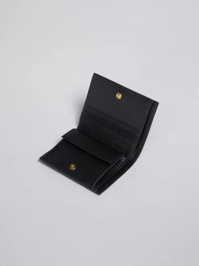 Marni Saffiano Leather Bifold Wallet Black Womens Wallets and Small Leather Goods Marni Saffiano Leather Bifold Wallet Black Womens Wallets and Small Leather Goods