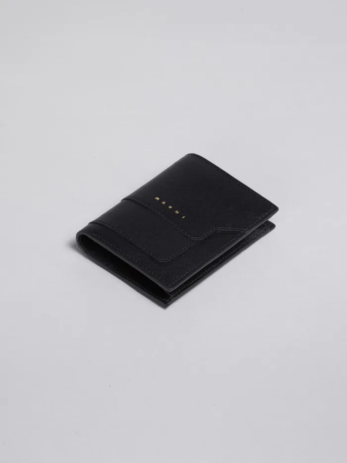 Marni Saffiano Leather Bifold Wallet Black Womens Wallets and Small Leather Goods Marni Saffiano Leather Bifold Wallet Black Womens Wallets and Small Leather Goods
