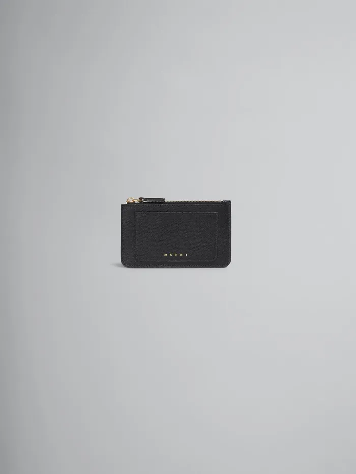 Marni Saffiano Leather Card Case Black Womens Wallets and Small Leather Goods Marni Saffiano Leather Card Case Black Womens Wallets and Small Leather Goods