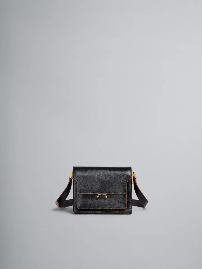 Marni Trunk Soft Mini Bag In Leather Black Womens Crossbody Bags
