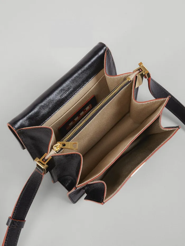 Marni Trunk Soft Mini Bag In Leather Black Womens Crossbody Bags Marni Trunk Soft Mini Bag In Leather Black Womens Crossbody Bags