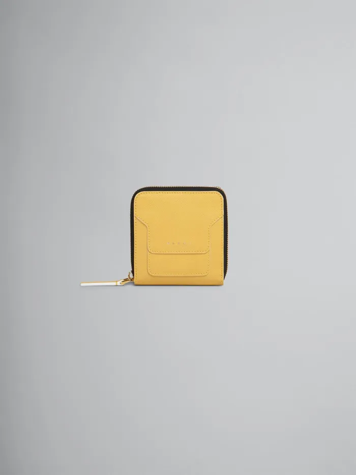Marni Yellow Saffiano Leather Ziparound Wallet Maiz Womens Wallets and Small Leather Goods Marni Yellow Saffiano Leather Ziparound Wallet Maiz Womens Wallets and Small Leather Goods
