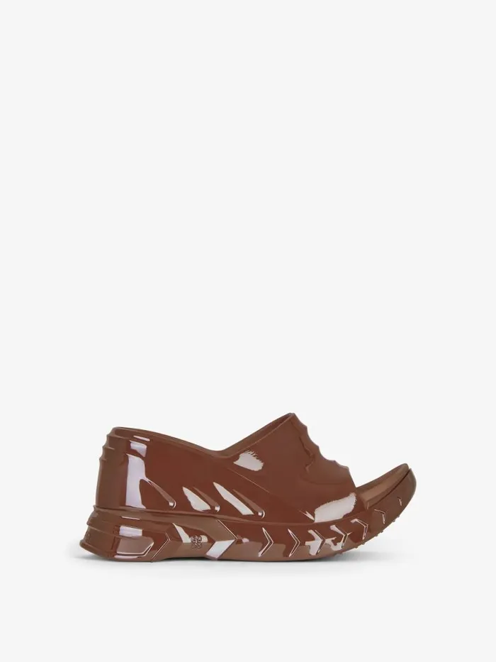 Marshmallow Wedge Sandals In Rubber Chocolate Women Givenchy Marshmallow