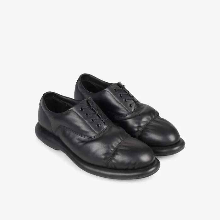Martine Rose Womens Oxford 1 Black Leather Women Clarks Loafers and Oxfords