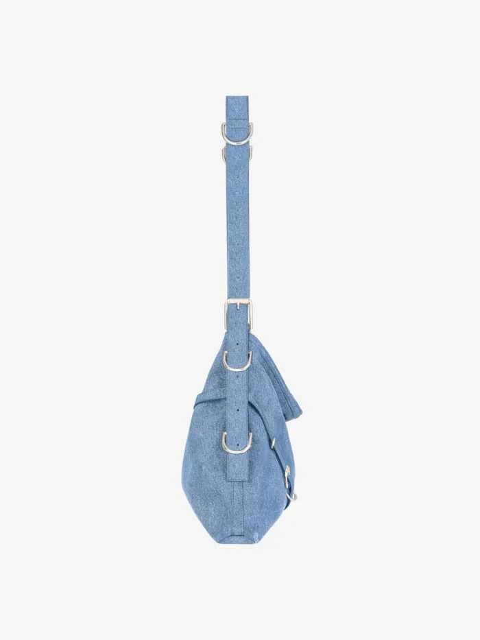 Medium Voyou Bag In Denim Medium Blue Women Givenchy Shoulder Bags