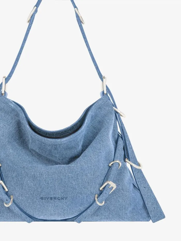 Medium Voyou Bag In Denim Medium Blue Women Givenchy Shoulder Bags