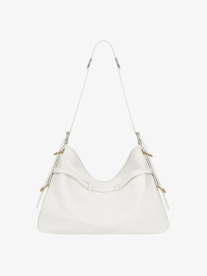 Medium Voyou Bag In Leather Ivory Women Givenchy Shoulder Bags
