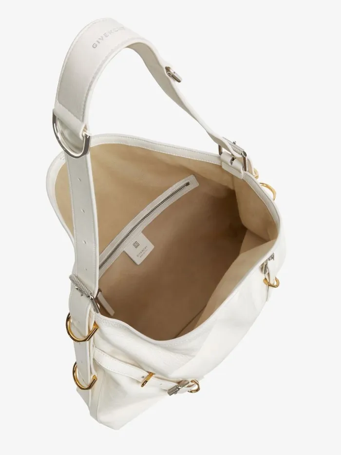 Medium Voyou Bag In Leather Ivory Women Givenchy Shoulder Bags