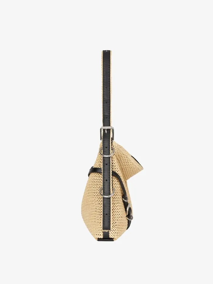 Medium Voyou Bag In Raffia Natural Women Givenchy Shoulder Bags