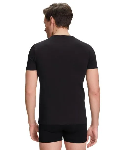 Men 2Pack Men TShirt Roundneck Daily Comfort Black FALKE Shirts