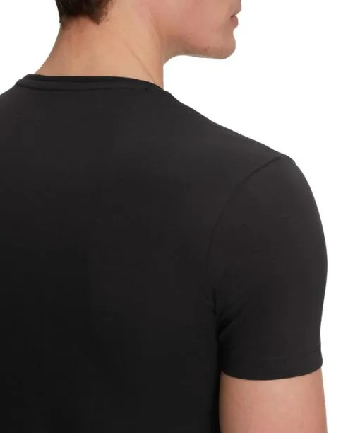 Men 2Pack Men TShirt Roundneck Daily Comfort Black FALKE Shirts