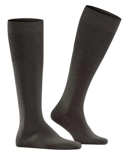 Men Airport Men Kneehigh Socks Brown Mel FALKE Knee High Socks