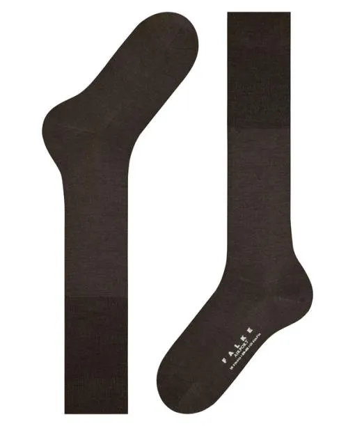 Men Airport Men Kneehigh Socks Brown Mel FALKE Knee High Socks