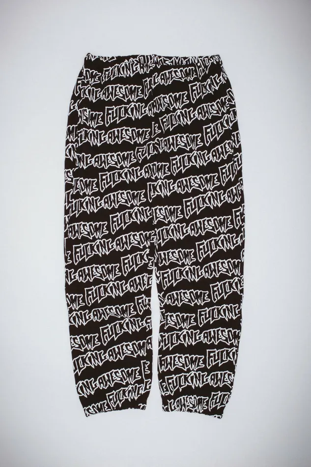 Men AOP Stamp Logo Sweatpants Fucking Awesome Pants