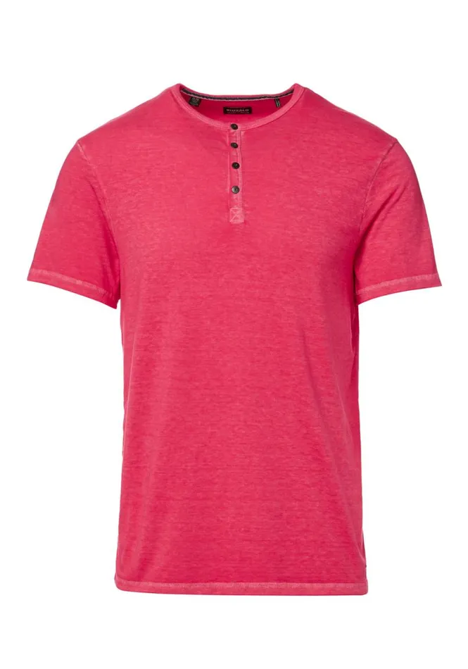 Men Buttoned Henley Kasum Off White TShirt Milk Buffalo David Bitton Tops and Tees