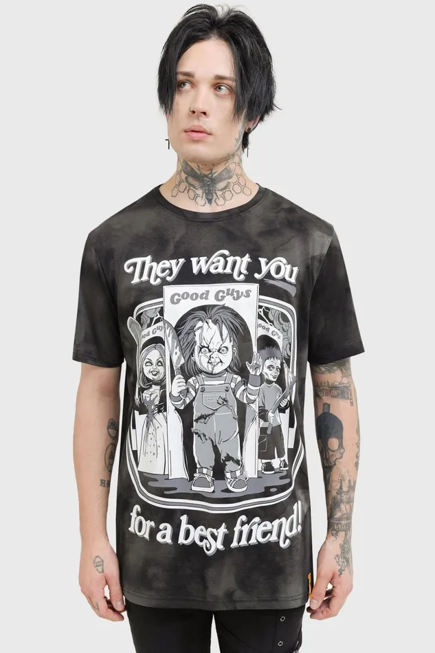 Men Graphic Tops Killstar Hey There Friend TShirt
