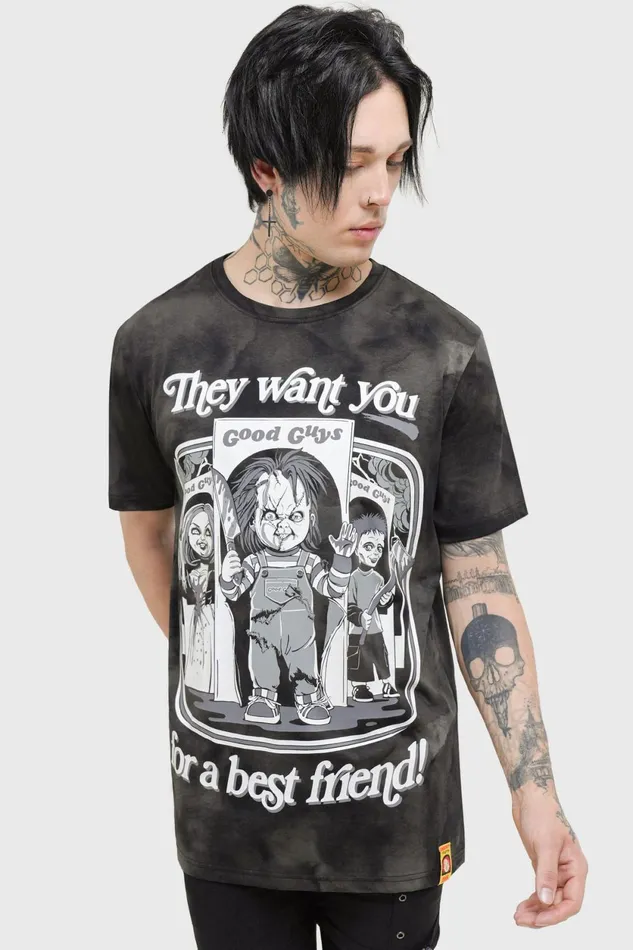 Men Graphic Tops Killstar Hey There Friend TShirt
