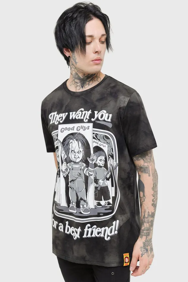 Men Graphic Tops Killstar Hey There Friend TShirt