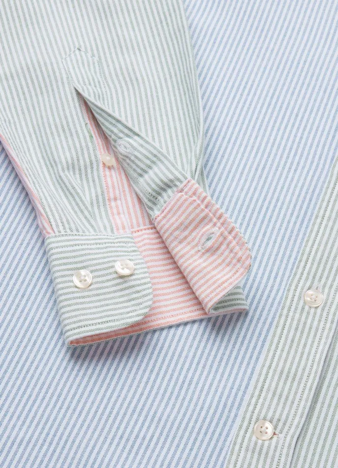 Men Iconic Shirts Faonnable Regular Fit Bengal Striped Oxford Shirt Multi
