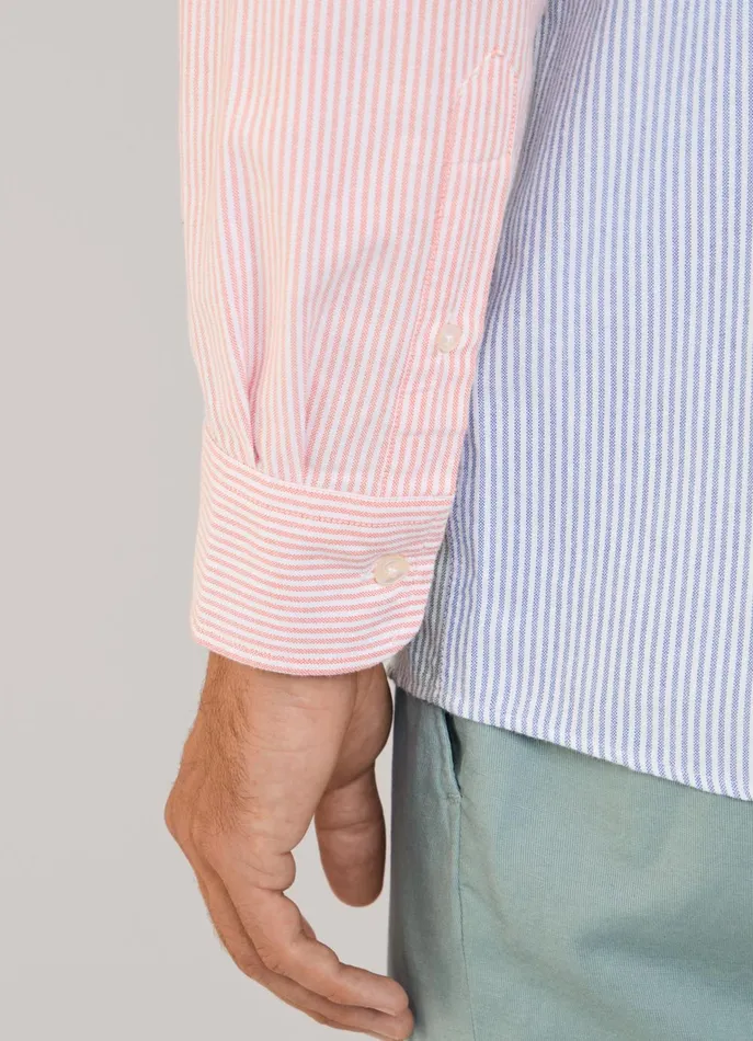 Men Iconic Shirts Faonnable Regular Fit Bengal Striped Oxford Shirt Multi