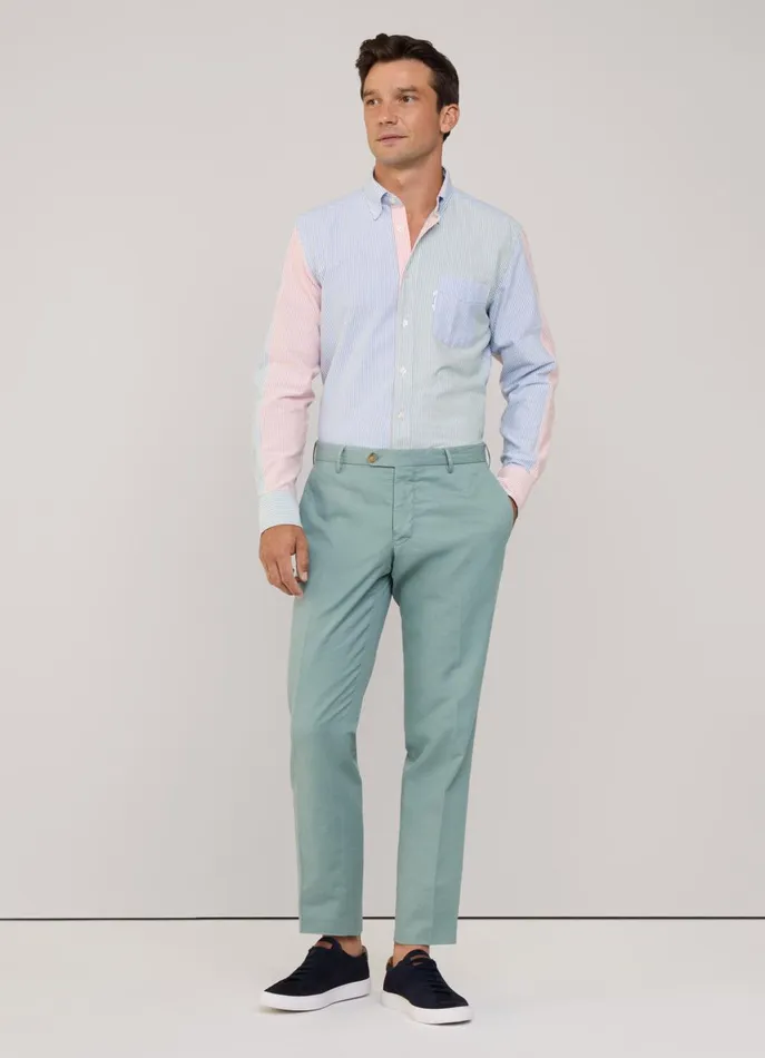Men Iconic Shirts Faonnable Regular Fit Bengal Striped Oxford Shirt Multi