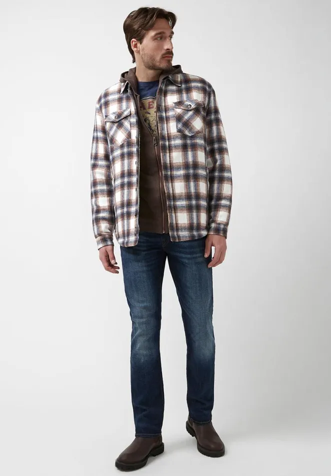 Men Jagig Light Brown Mens Jacket Milk Buffalo David Bitton Jackets