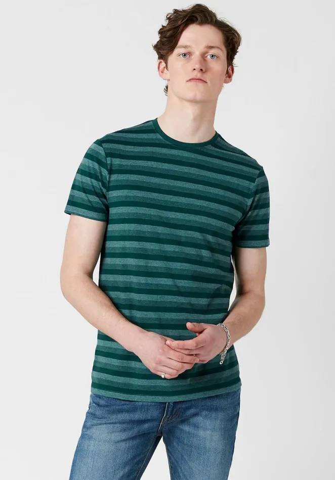 Men Kawill Candystripe TShirt Granite Green Buffalo David Bitton Tops and Tees