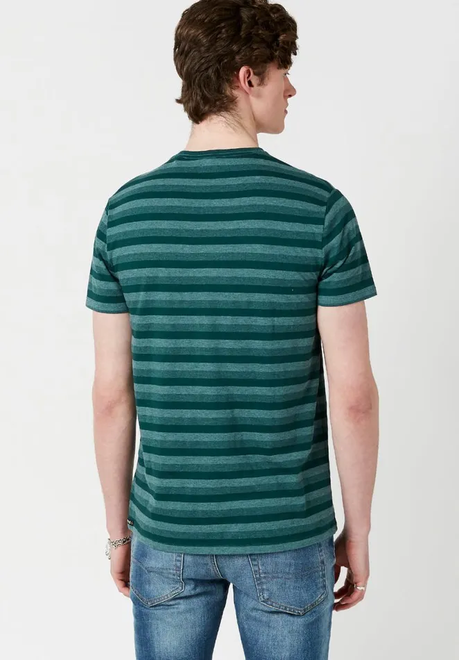 Men Kawill Candystripe TShirt Granite Green Buffalo David Bitton Tops and Tees