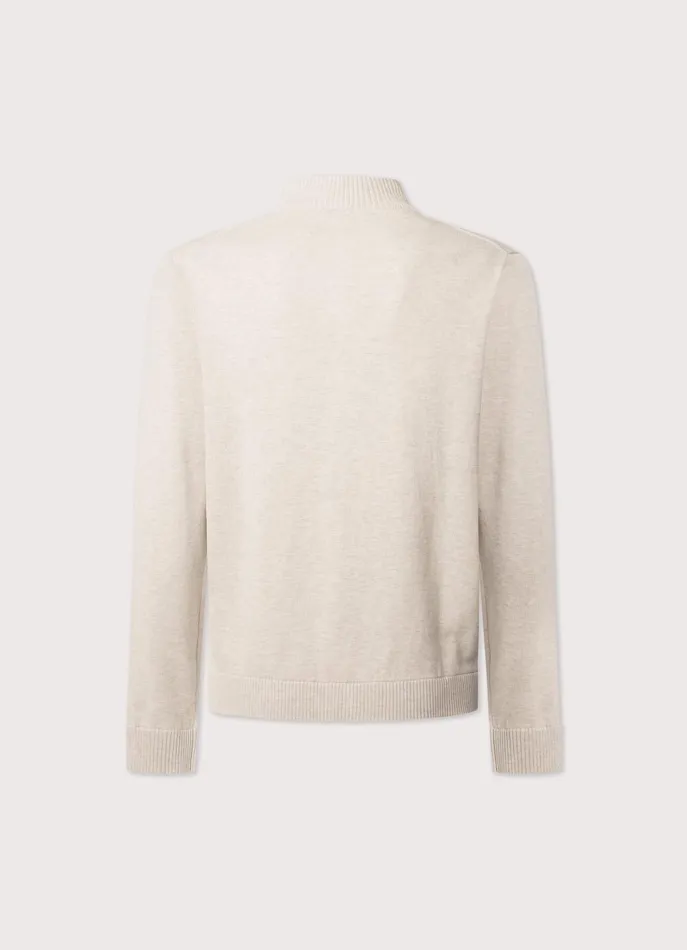 Men Knitwear Faonnable Full Zip Cardigan Light Beige