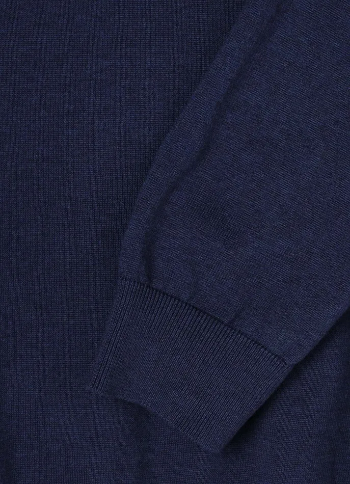 Men Knitwear Faonnable Half Zip Jumper Midnight Blue