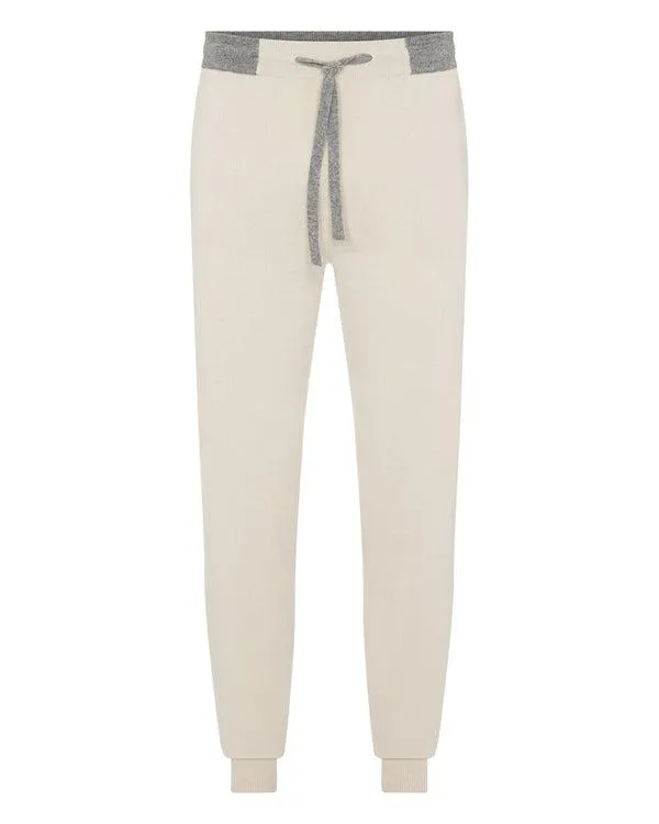 Men Men039s Cashmere Lounge PantsIn Almond White Almond White NPeal Pants