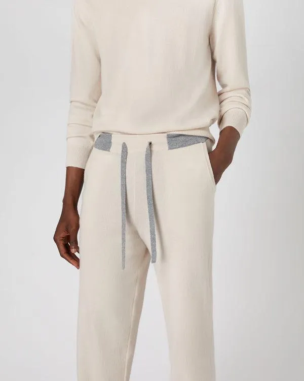 Men Men039s Cashmere Lounge PantsIn Almond White Almond White NPeal Pants