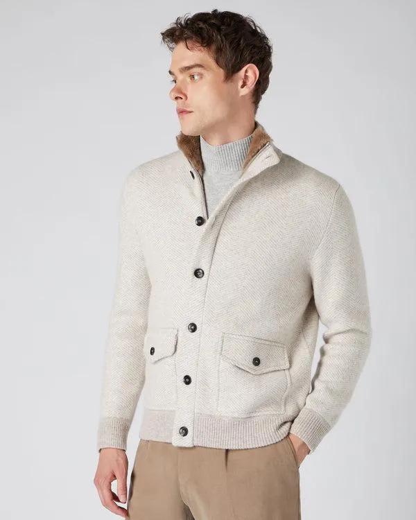 Men Men039s Herringbone Cashmere JacketIn Sand Brown Sand Brown NPeal Coats and Jackets