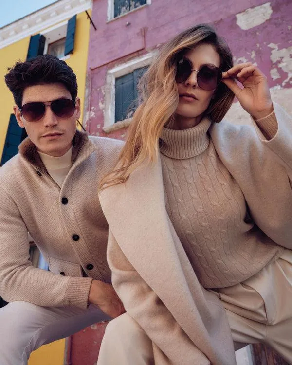 Men Men039s Herringbone Cashmere JacketIn Sand Brown Sand Brown NPeal Coats and Jackets