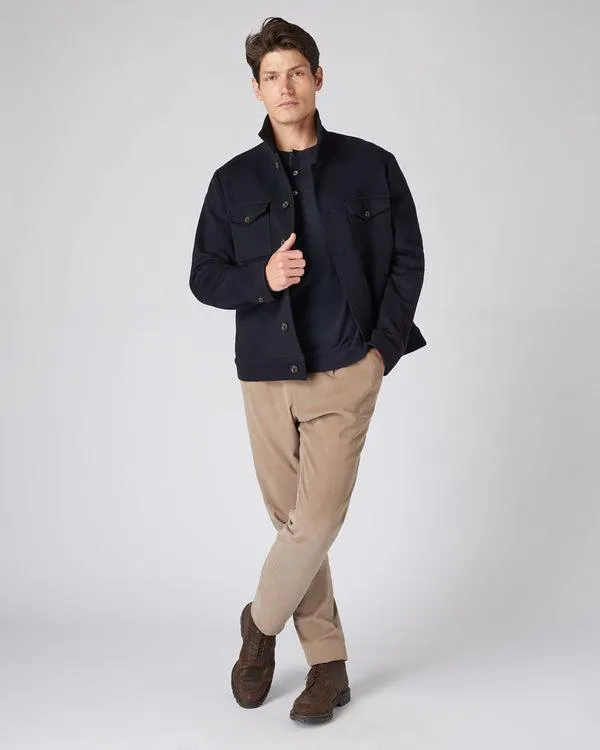 Men Men039s Short Woven JacketIn Navy Blue Navy Blue NPeal Coats and Jackets