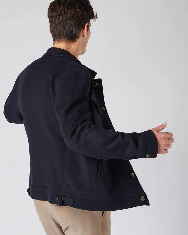 Men Men039s Short Woven JacketIn Navy Blue Navy Blue NPeal Coats and Jackets
