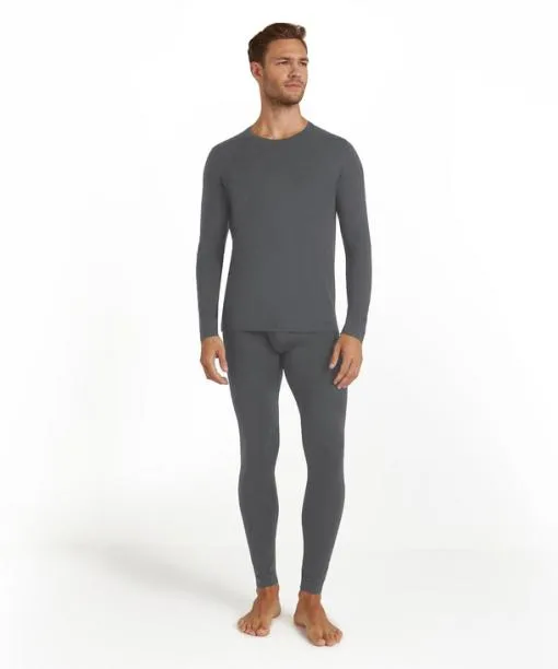 Men Men Long Sleeve Shirt Roundneck Daily ClimaWool Dark Grey FALKE Shirts