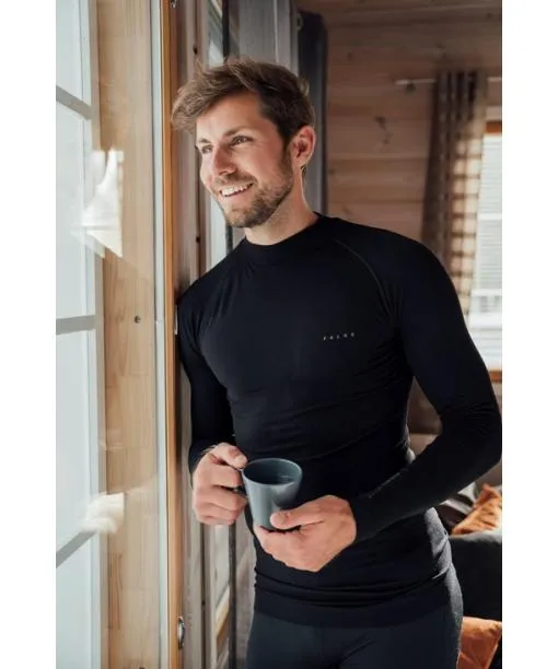 Men Men Long Sleeve Shirt Warm Concrete FALKE Long Sleeve Shirts