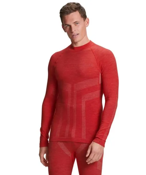 Men Men Long Sleeve Shirt WoolTech Tangerine FALKE Long Sleeve Shirts