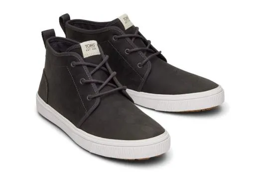 Men MenCarlo Mid Terrain Grey Water Resistant Sneaker Water Resistant Forged Iron TOMS Boots