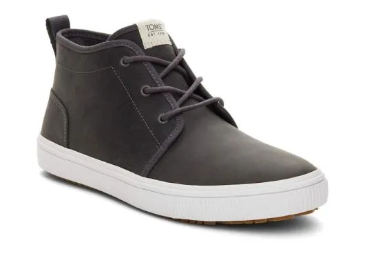 Men MenCarlo Mid Terrain Grey Water Resistant Sneaker Water Resistant Forged Iron TOMS Boots