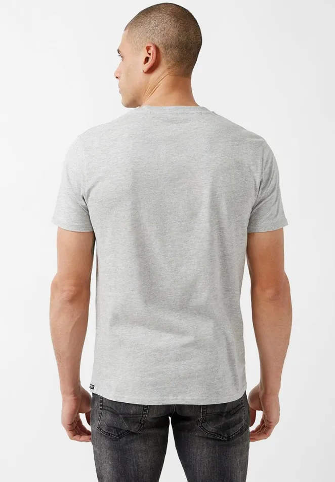 Men Newson Heather Grey Buttoned TShirt Light Heather Grey Buffalo David Bitton Underwear