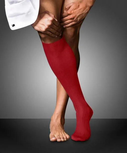 Men No 10 Pure Fil Dcosse Men Kneehigh Socks Cardinal FALKE Knee High Socks