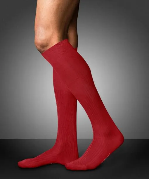 Men No 10 Pure Fil Dcosse Men Kneehigh Socks Cardinal FALKE Knee High Socks