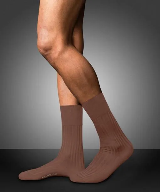 Men No 13 Finest Piuma Cotton Men Socks Brandy FALKE Socks
