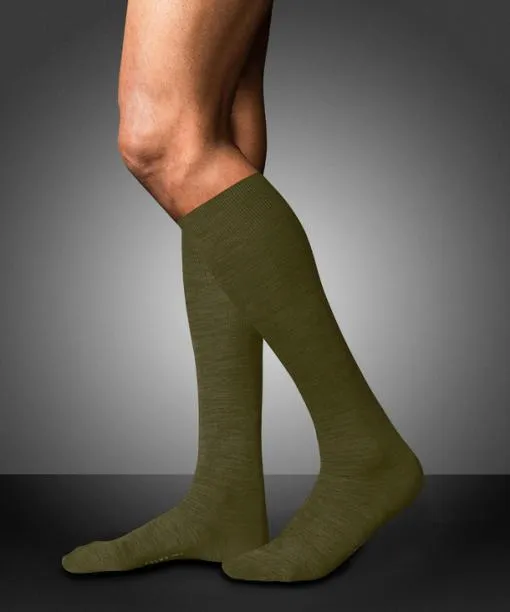 Men No 6 Finest Merino and Silk Men Kneehigh Socks Artichoke FALKE Knee High Socks